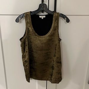 REISS Blouse Gold Black USA Size 0